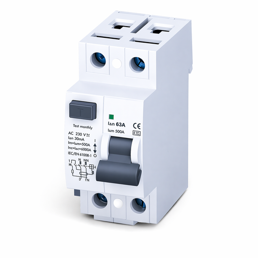 Clopal 63A Double Pole Earth Leakage Safety Protection Circuit Breaker