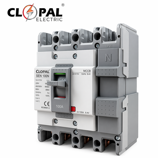 Clopal Heavy Duty 100Amp Four Pole Moulded Case Circuit Breaker