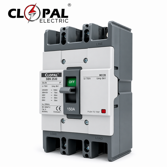 Clopal Heavy Duty 150Amp Three Pole Moulded Case Circuit Breaker