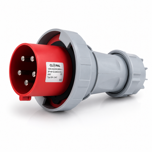 Clopal 32, 63 & 125A 5 Pin Industrial Plug – 220-240V | Heavy Duty Connector