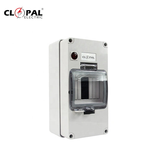 Clopal 4 & 8 Ways Waterproof IP66 Distribution Box Surface Mounted Circuit Breaker Solar PV Distribution Box