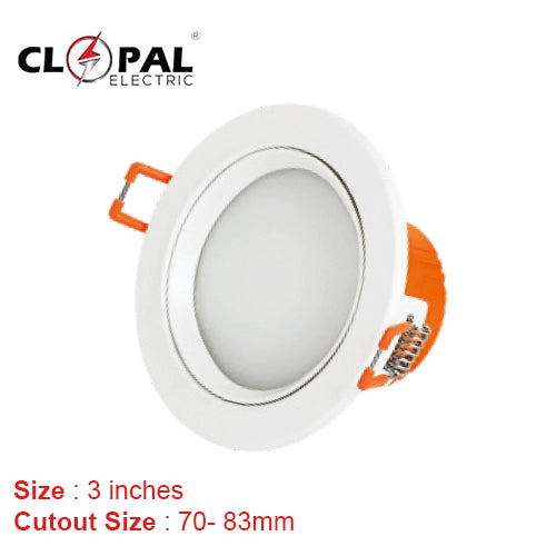 Clopal Led Light 5, 8, 9, 10, 12, 15 & 18 watts SMD Downlight Round Light V-220 - Warm, White & Natural