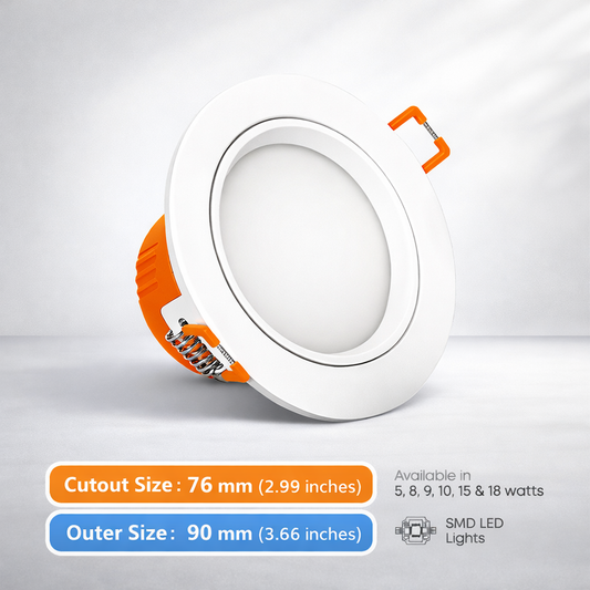 Clopal Led Light 5 watts SMD Downlight Round Light V-220 - White