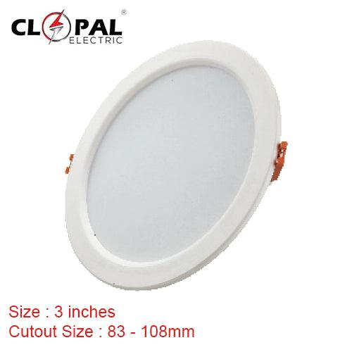 Clopal Led Light 8 watts SMD Downlight Round Light V-220 - Warm