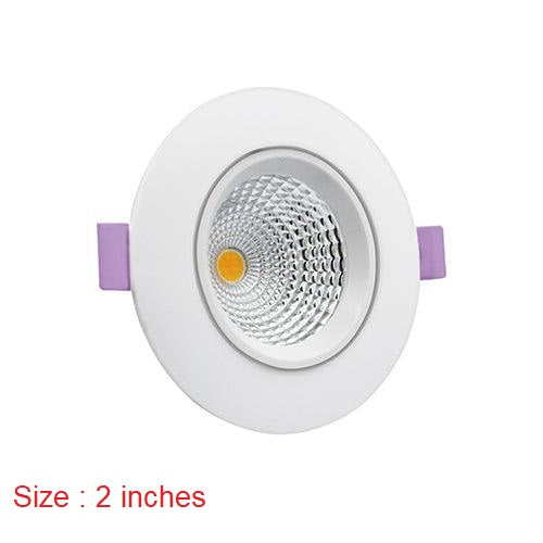 CLOPAL COB 3 watt Led SMD Round Spot Light 220V - Color - Natural