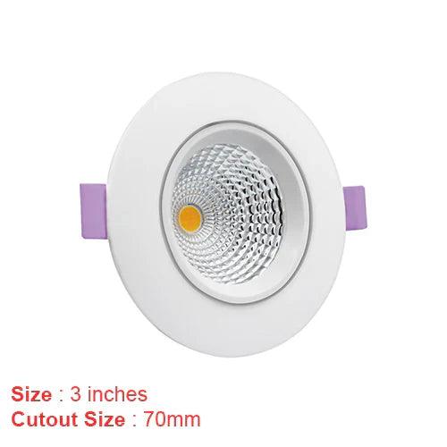 Clopal COB 5 watt Led SMD Round Spot Light 220V - Color - Natural