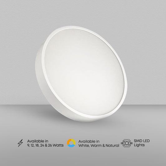 Clopal 9, 12, 18, 24 & 26 Watts Round & Square SMD Surface Light V-220 - White, Warm & Natual