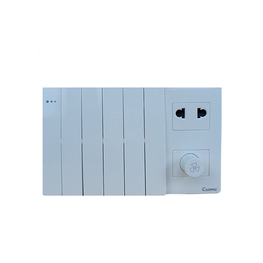 Clopal Cloud Series 6 + 1 Dimmer + 1 Socket Superior Quality