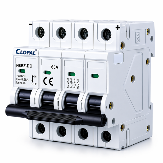 Clopal DC-20 & 63Amp 500V Safety Circuit Four Pole Breaker