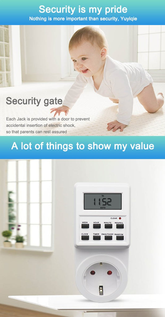 Heavy Duty 16A 3600W 220V Digital Time Switch Weekly Programmable Electronic Timer