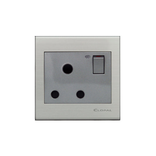 Clopal Elegant Grey Series Power Plug Socket With LED Superior Quality