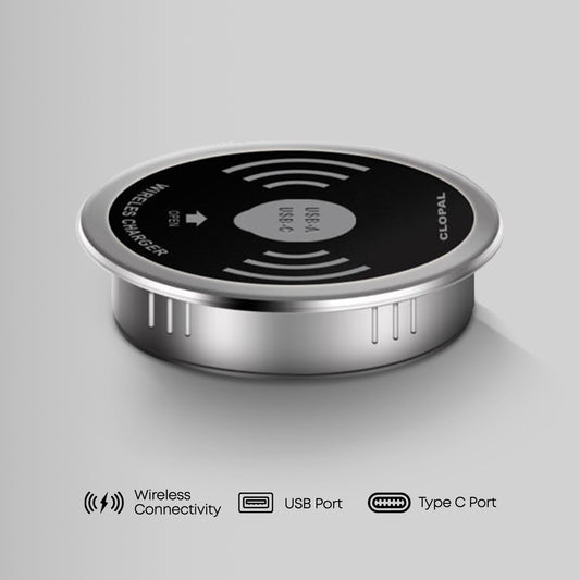 Fast Wireless Charger Desktop Embedded 15W 10W 7.5W Quick Charger 3.0 Built-in cariabatter Type C Induction