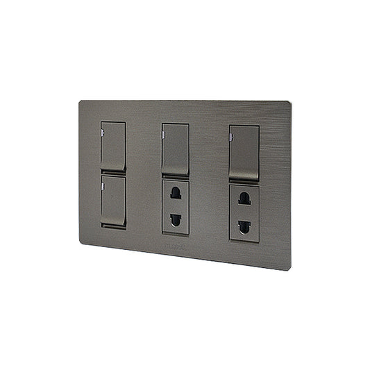 Clopal Flatty Series 4 switch + 2 socket Superior Quality