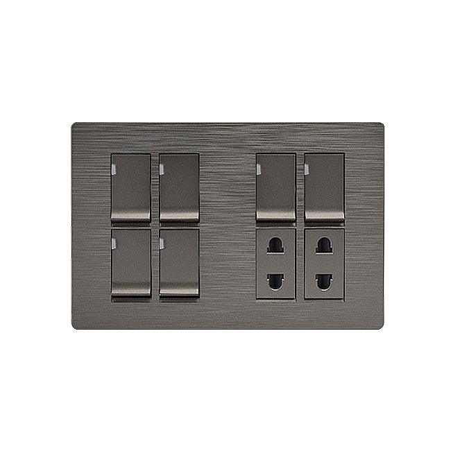 Clopal Flatty Series 6 switch + 2 socket Superior Quality – Clopal Online
