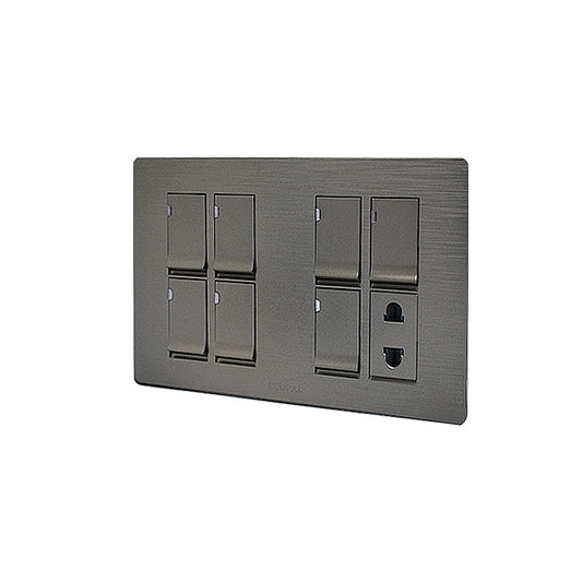 Clopal Flatty Series 7 switch + 1 socket Superior Quality