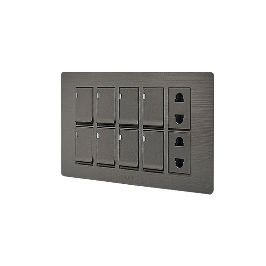 Clopal Flatty Series 8 switch + 2 socket Superior Quality