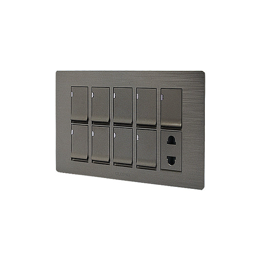 Clopal Flatty Series 9 switch + 1 socket Superior Quality