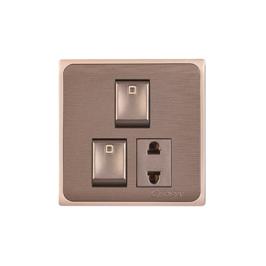 Clopal Focus Series 2  switch + 1 socket Superior Quality