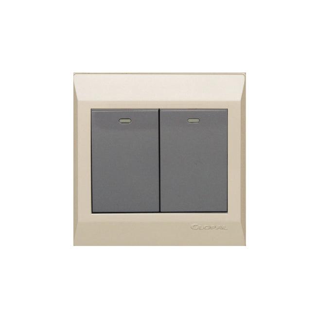 Clopal Golden Metalic Series 2-Gang Switch Superior Quality – Clopal Online