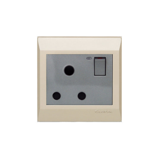 Clopal Golden Metalic Series Power Plug Socket With LED Superior Quality