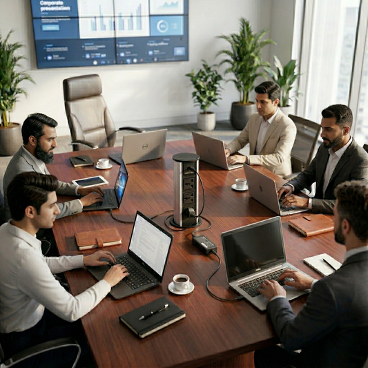 Clopal Electric Pop Up Universal Desktop Socket with USB & Type-C Charger