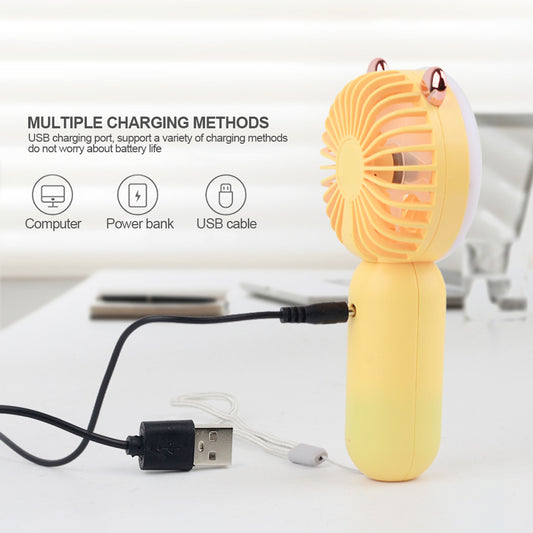 Rechargeable USB Fan Night Light Cooling Fan Machine Best for Home, Office, Travel, Makeup