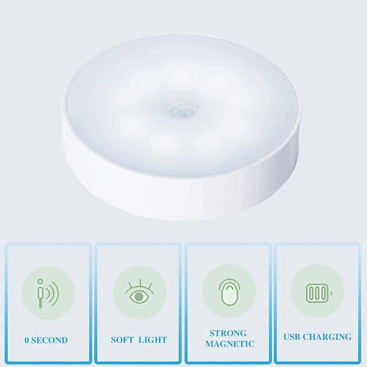 Motion Sensor Light for Home with USB Charging Self Adhesive LED Magnetic Motion Activated Light Motion Sensor Rechargeable Light for Wardrobe Bedroom Stairs