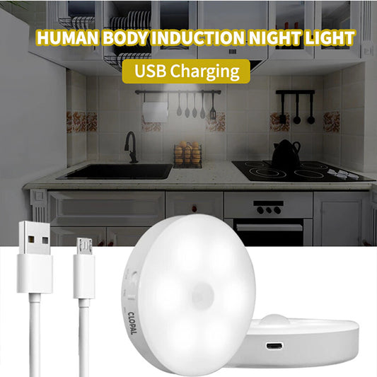 Motion Sensor Light for Home with USB Charging Self Adhesive LED Magnetic Motion Activated Light Motion Sensor Rechargeable Light for Wardrobe Bedroom Stairs