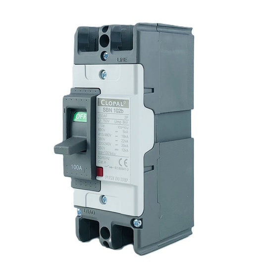 Clopal Heavy Duty Two, Three & Four Pole 30, 60, 100, & 150AMP Moulded Case Circuit Breaker