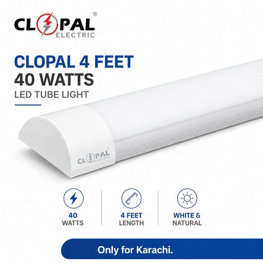 Clopal 4 Feet 40 watts Led Tube Light - White & Natural