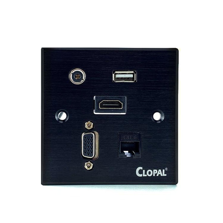 Multifunctional Media Wall Socket Outlet, Multimedia Wall Plate – USB ...