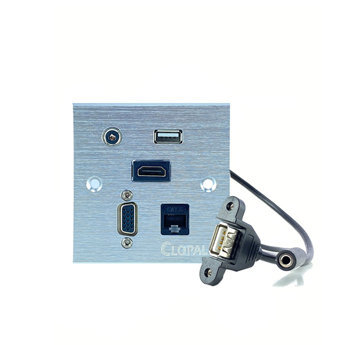 Multifunctional Media Wall Socket Outlet, Multimedia Wall Plate – USB ...