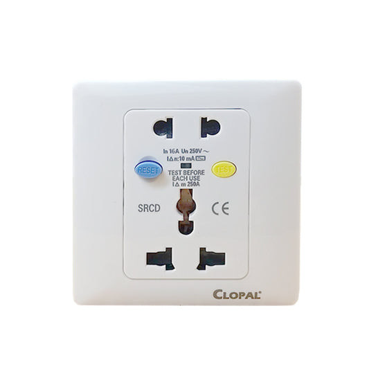 Wall Socket Electric Leakage Protection AC Power Protection 5 Hole Universal Home Appliance Outlet Panel Plate