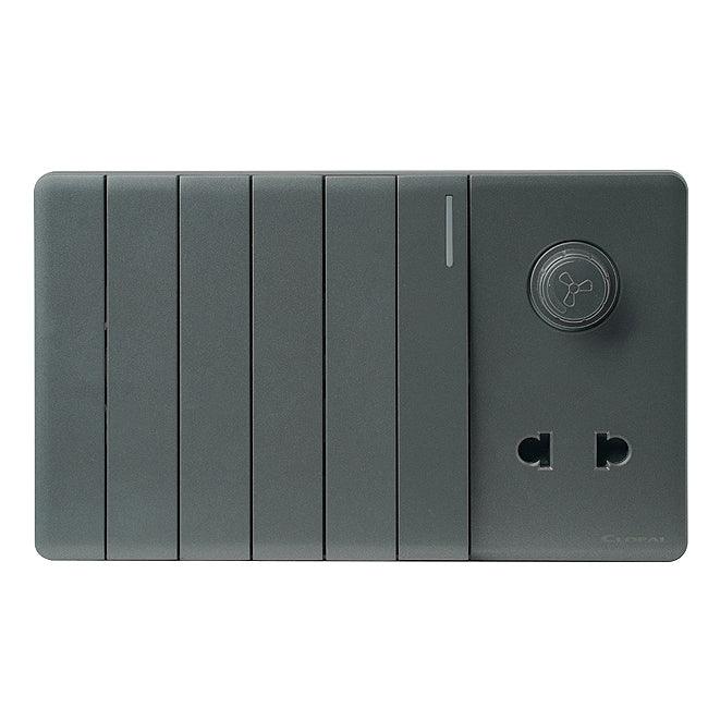 Clopal Platinium Series 6 + 1 Dimmer + 1 Socket Superior Quality ...