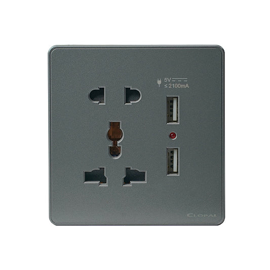 Clopal Platinium Series USB with Universal Socket Superior Quality