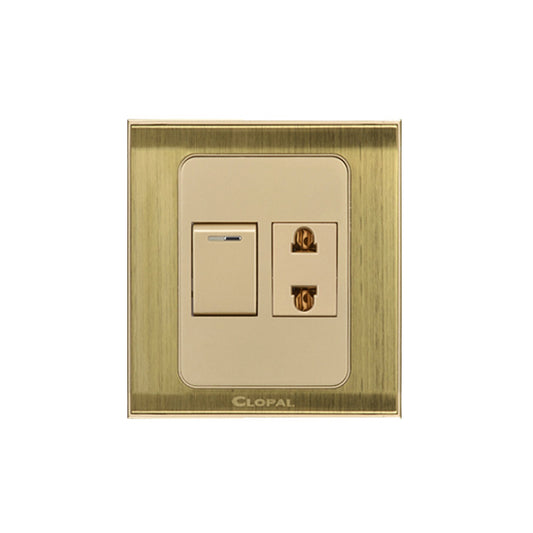 Clopal Prime Series 1 switch + 1 socket Superior Quality