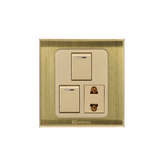 Clopal Prime Series 2 switch + 1 socket Superior Quality