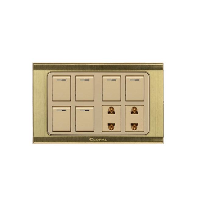 Clopal Prime Series 6 switch + 2 socket Superior Quality – Clopal Online