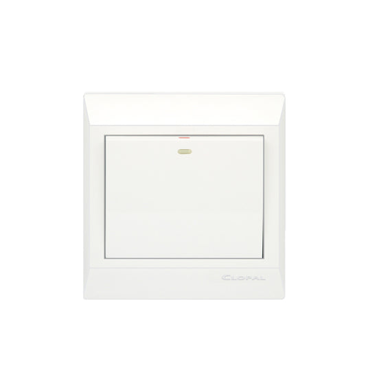 Clopal Pure White Series 1-Gang Switch Superior Quality