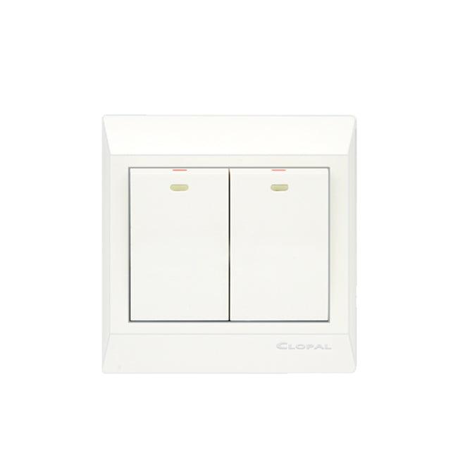 Clopal Pure White Series 2-Gang Switch Superior Quality – Clopal Online