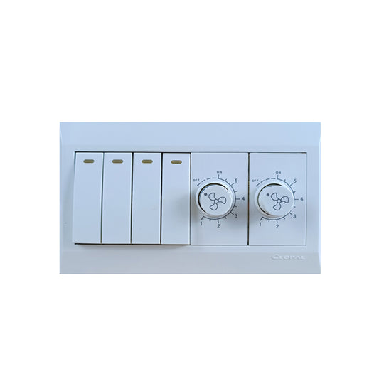 Clopal Pure White Series 4 + 2 Dimmer Superior Quality