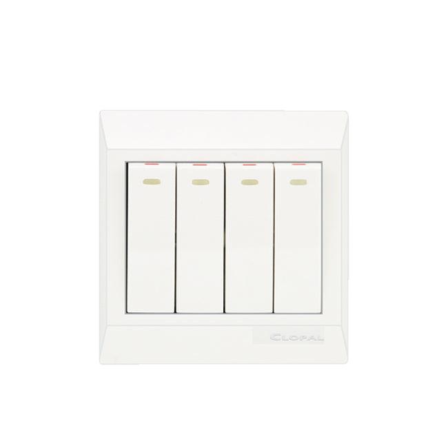 Clopal Pure White Series 4-Gang Switch Superior Quality – Clopal Online