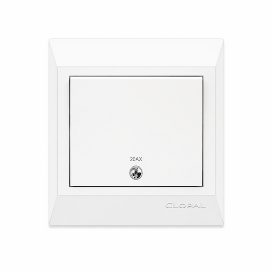 Clopal Pure White Series 20A Double Pole Switch Superior Quality
