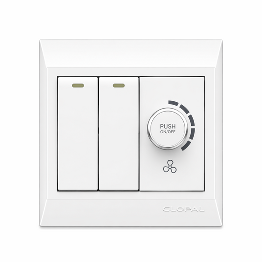 Clopal Pure White Series 2 + 1 Dimmer Superior Quality