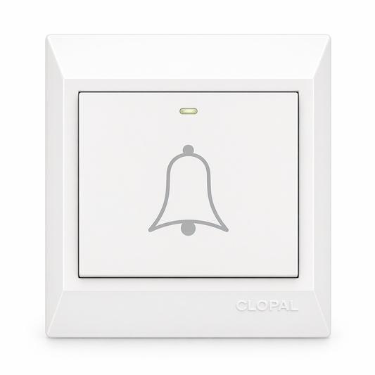 Clopal Pure White Series Bell Push Superior Quality