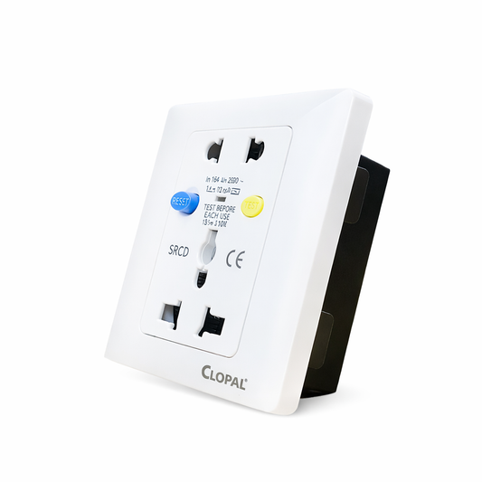 Wall Socket Electric Leakage Protection AC Power Protection 5 Hole Universal Home Appliance Outlet Panel Plate