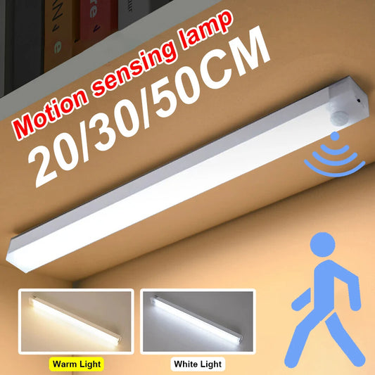 Clopal Wireless LED Motion Sensor Light, USB Rechargeable, for Kitchen Cabinet Bedroom Wardrobe, Closet -Warm Color