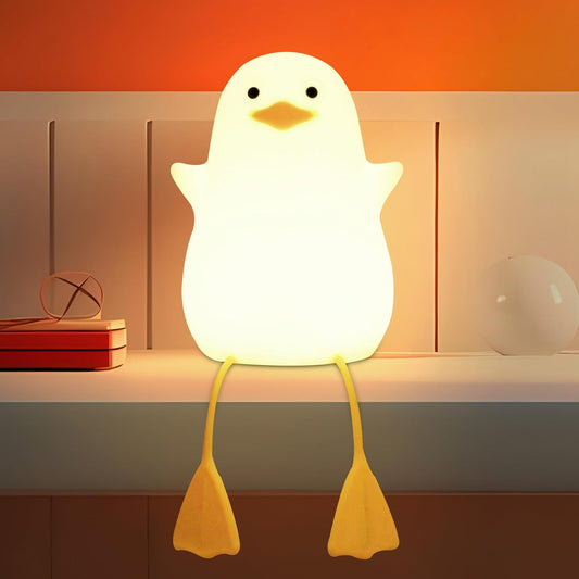 Clopal Soft Rechargeable Color Changing Cute Duck Night Light for Kids Baby Lamp