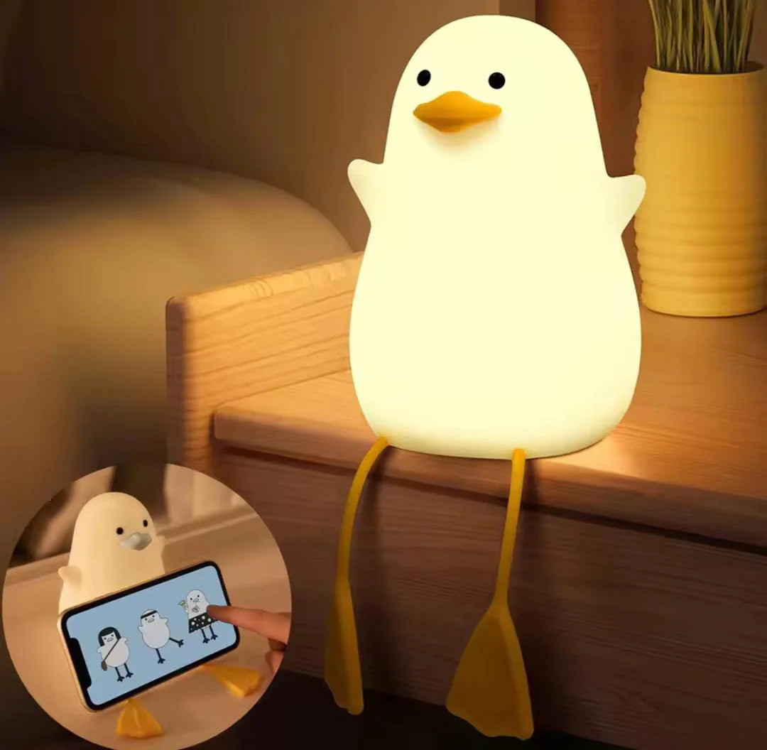 Clopal Cute Duck Rechargeable Night Light for Kids Bedroom