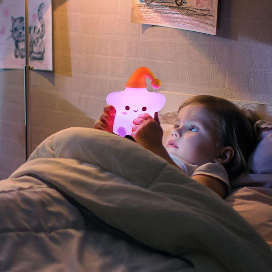 Clopal Soft Rechargeable Color Changing Cute Star Fish Night Light for Kids Baby Lamp